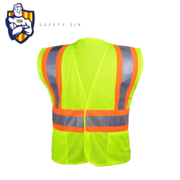 Reflectorized high visibility motorcycle running safety vest